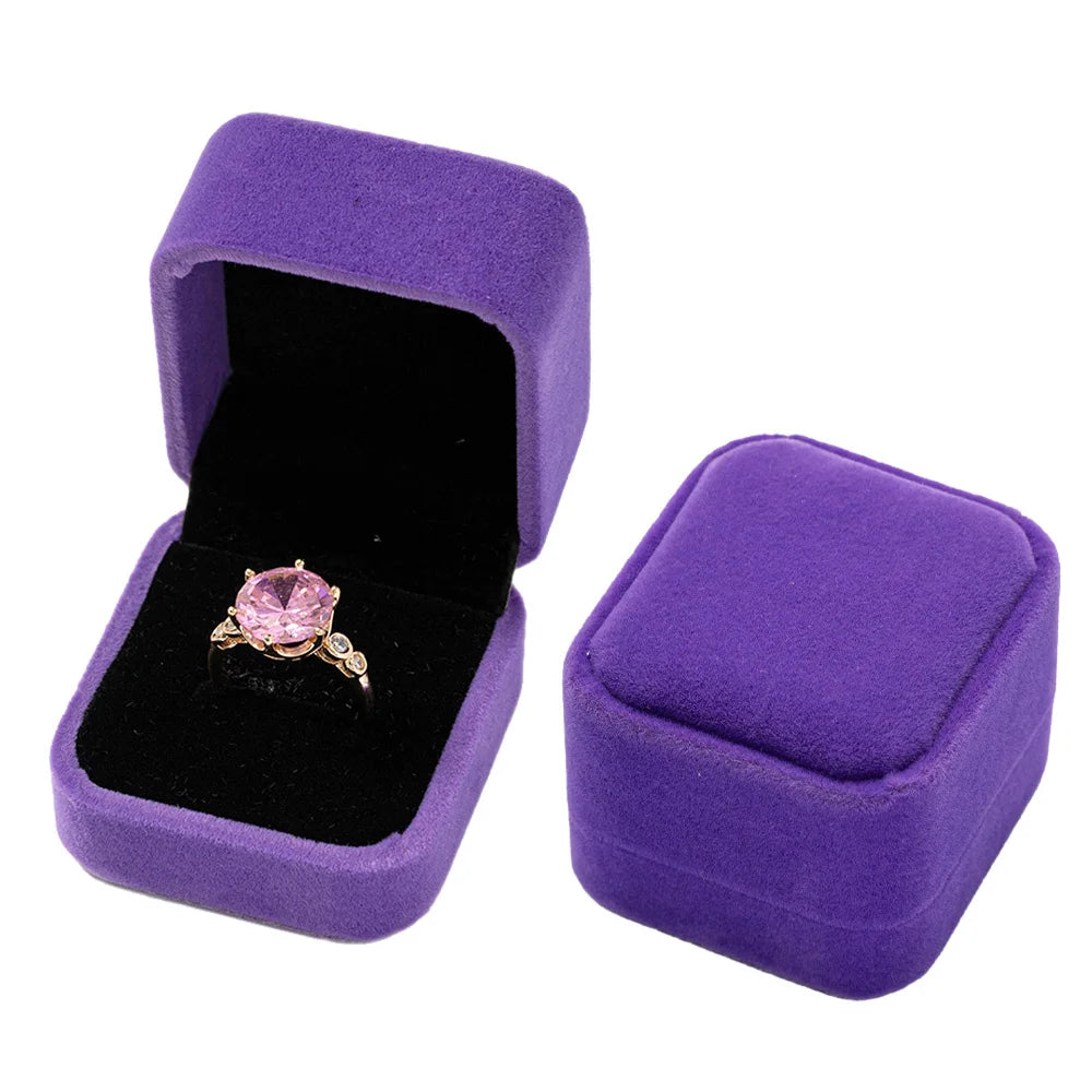 Boîte à Bijoux en Velours – Spéciale Bagues 💍