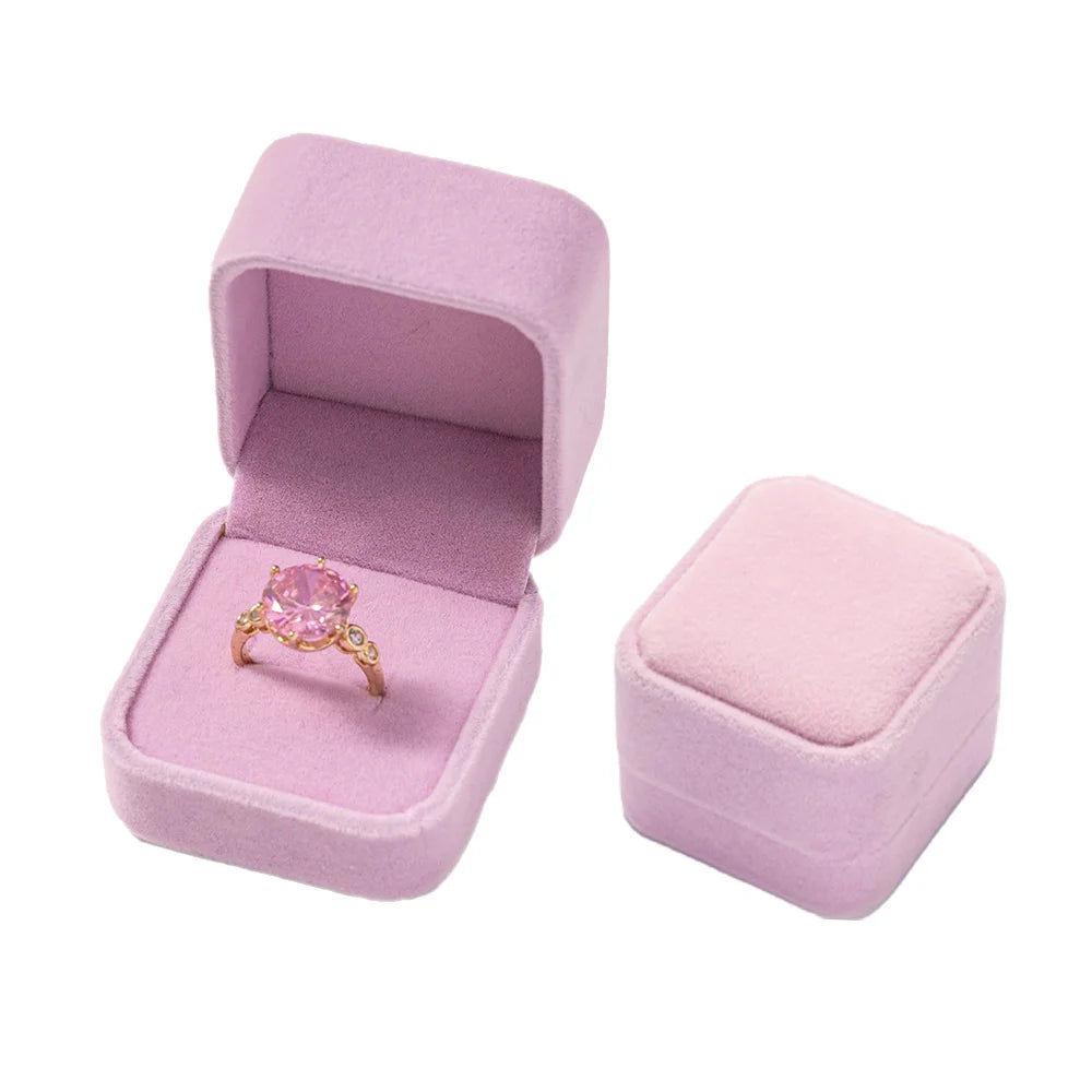 Boîte à Bijoux en Velours – Spéciale Bagues 💍