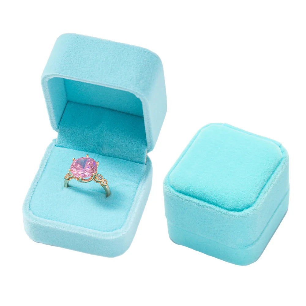 Boîte à Bijoux en Velours – Spéciale Bagues 💍